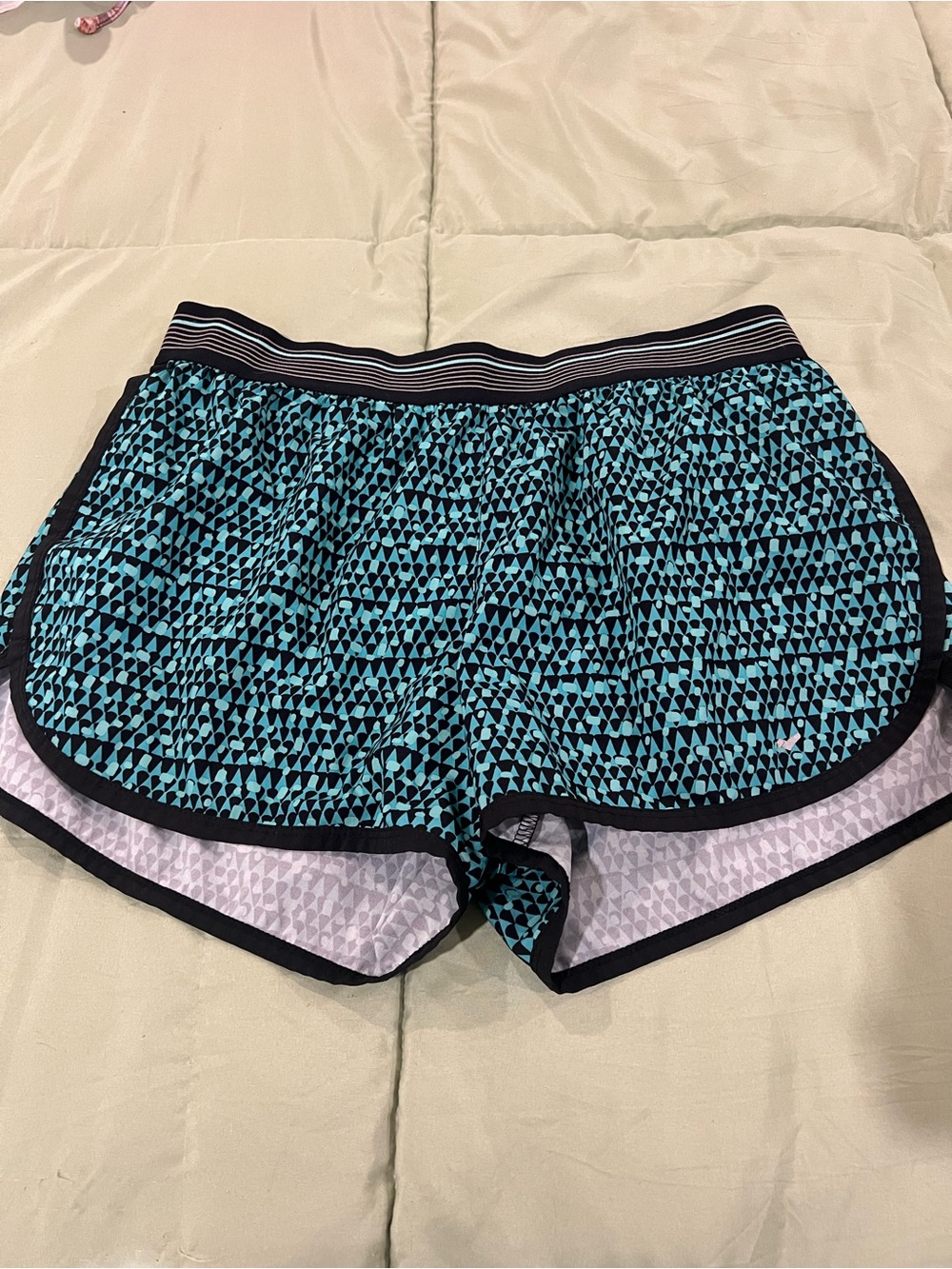 Everlast Aqua and Black Striped Athletic Shorts